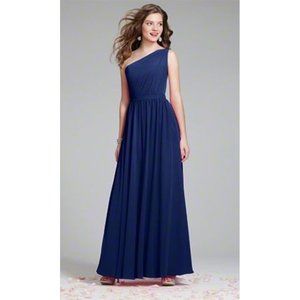 Alfred Angelo 7243 Navy Chiffon Bridesmaid Dress